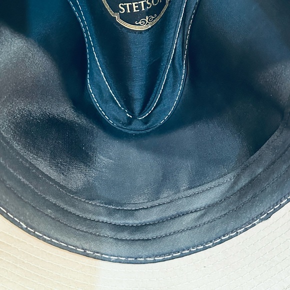 🌟HP🌟VTG 1960s Stetson Khaki Fabric Water Repellent Fedora USA 7 1/4 - Picture 10 of 14